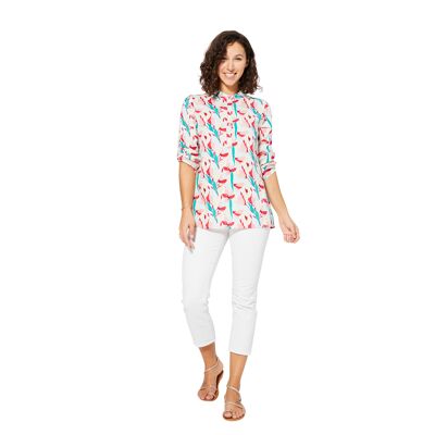 LONG SUMMER BLOUSE 3/4 SLEEVES TOPV0110B