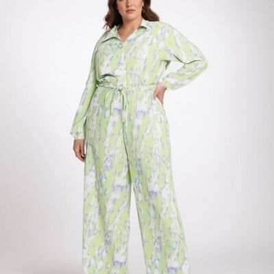 Mono estampado de talla grande (C6531-GREEN)