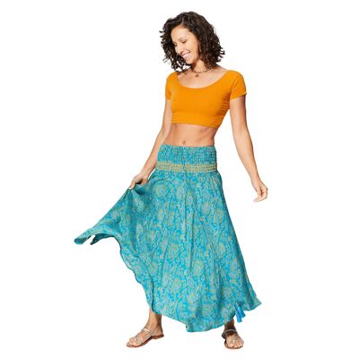 VESTIDO DE VERANO LARGO Y FLUIDO CON FALDA 2 EN 1 JIP0052C