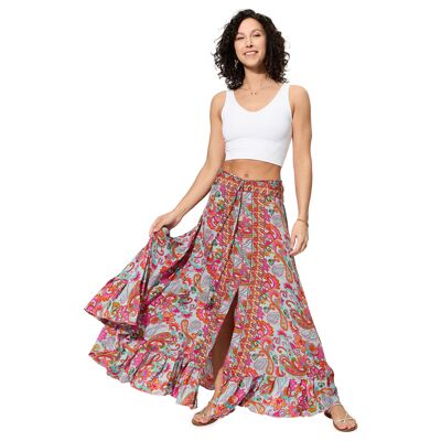 FALDA LARGA DE VERANO BOHEMIA CON ABERTURA, FLUIDA Y LIGERA JIP0054L