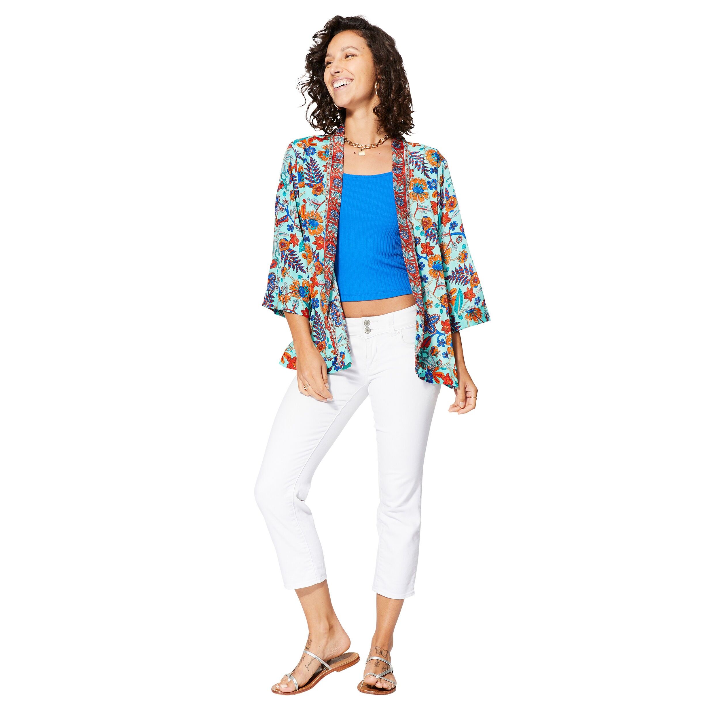 KURZER SOMMERKIMONO 3/4 ÄRMEL KIMIP0003I