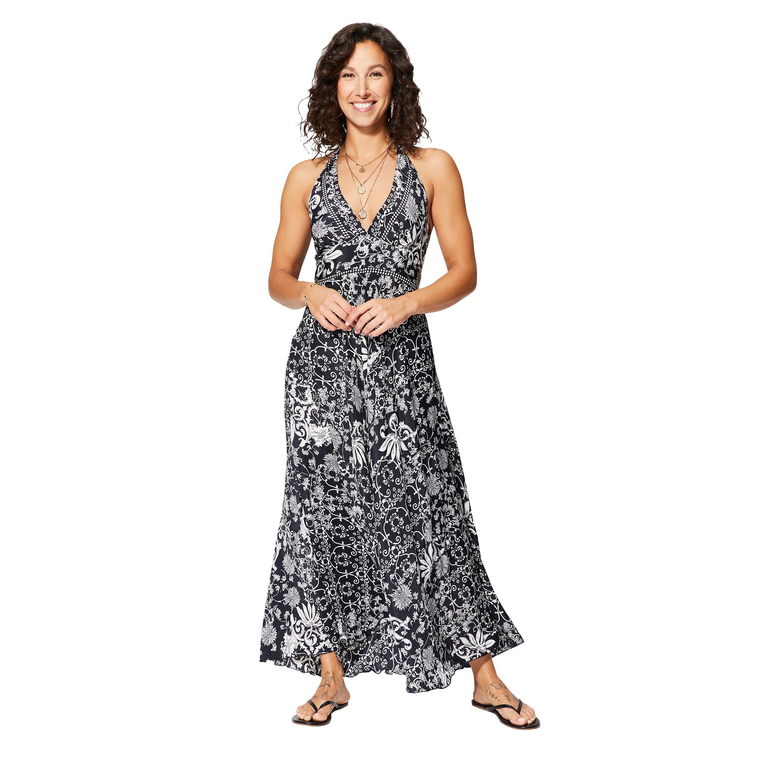 MAXIPA0644H LANGES RÜCKENFREIES SOMMERKLEID