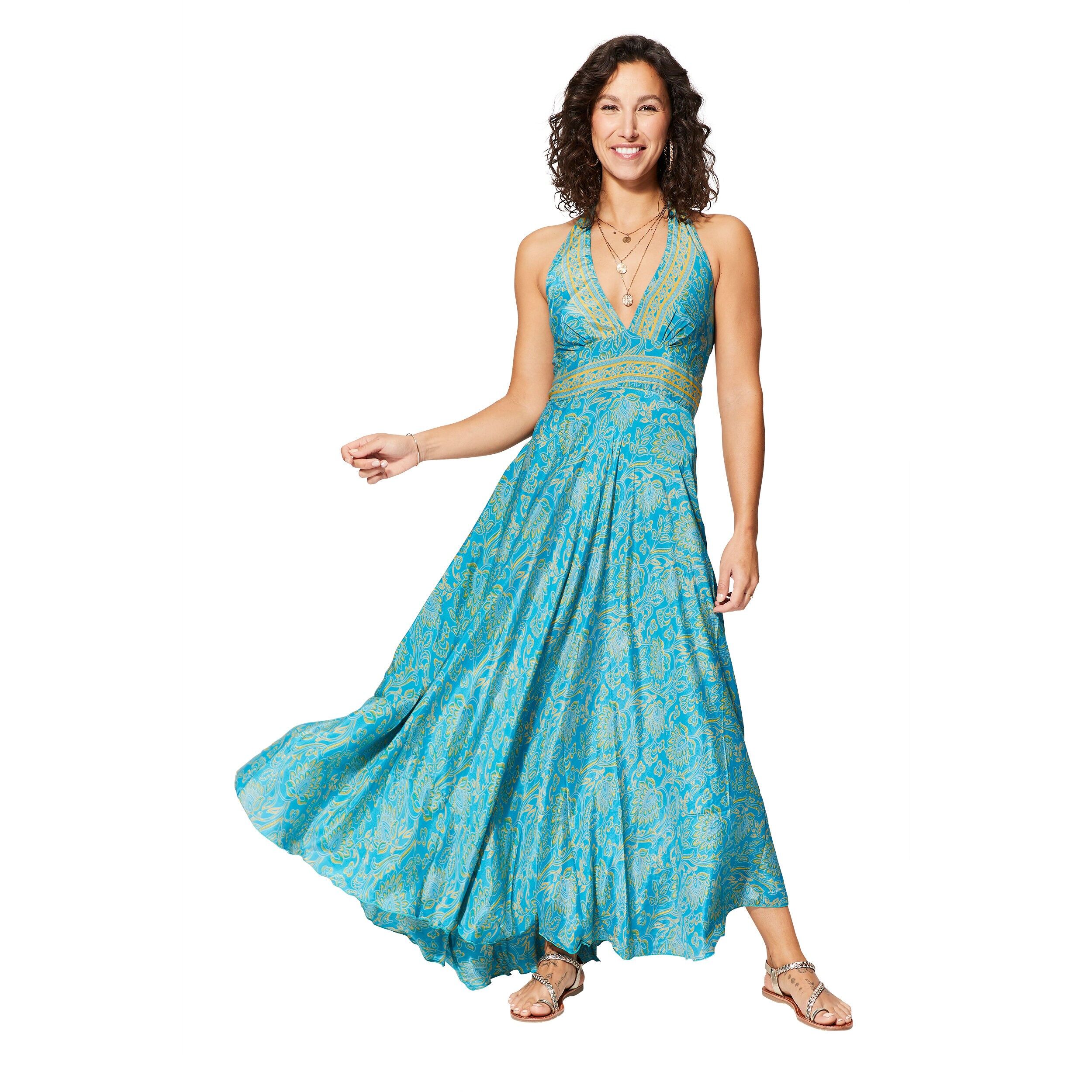 MAXIPA0644N LANGES RÜCKENFREIES SOMMERKLEID