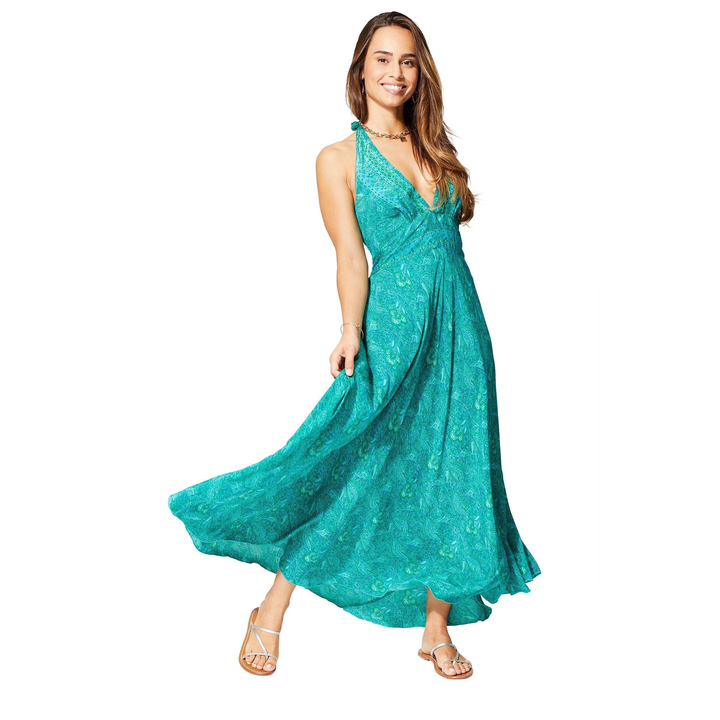 MAXIPA0644K LANGES RÜCKENFREIES SOMMERKLEID