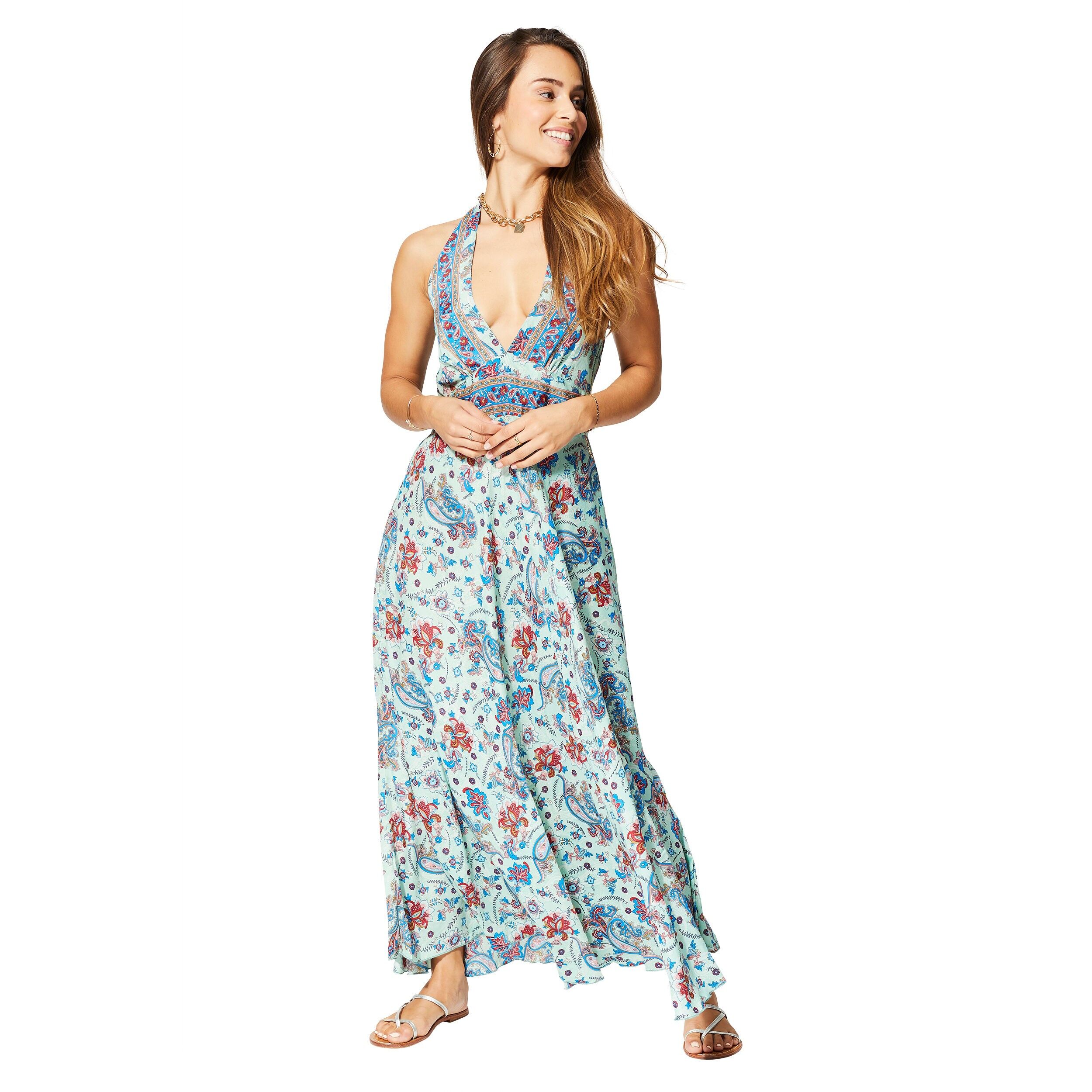 MAXIPA0644G LANGES RÜCKENFREIES SOMMERKLEID
