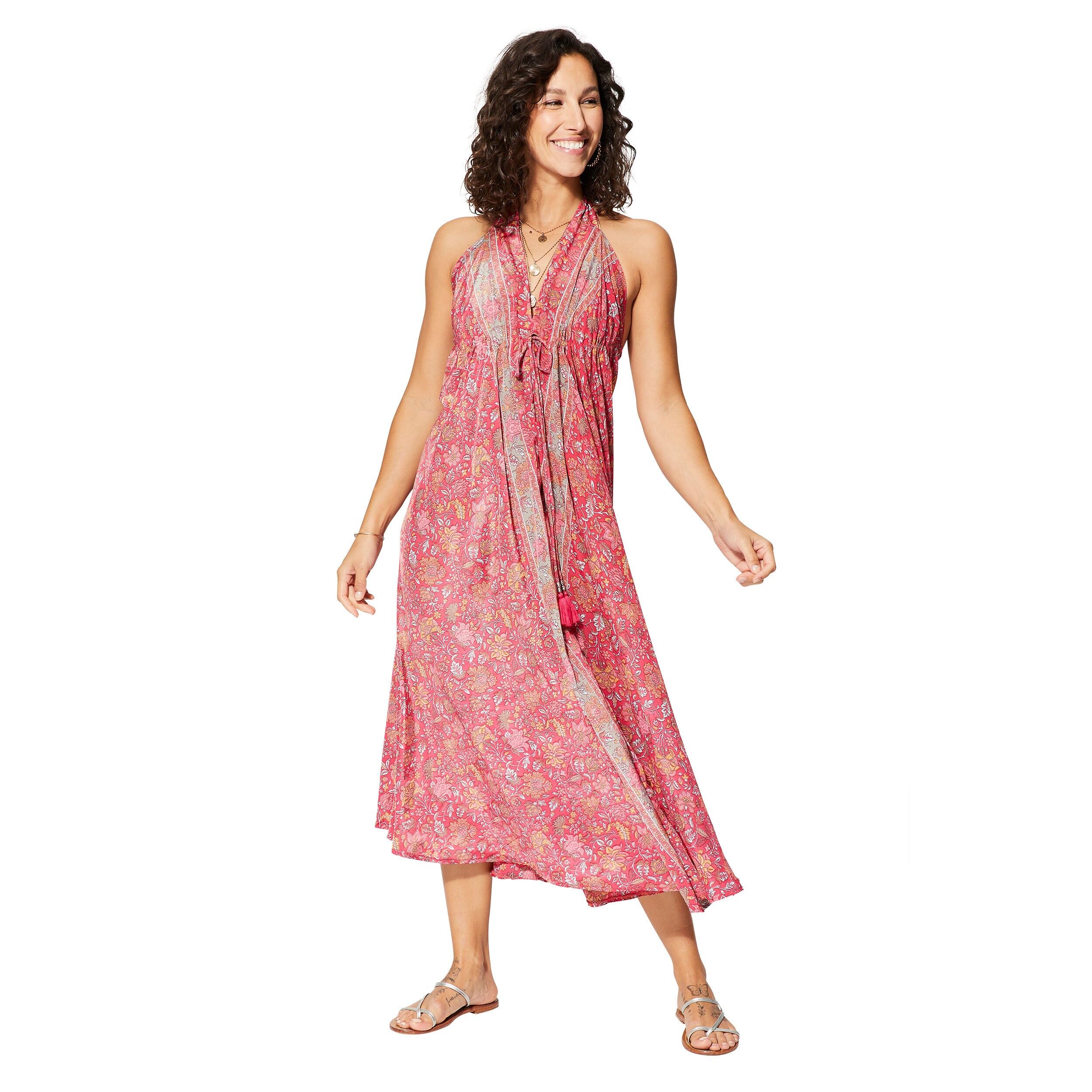 MAXIPA0647C LANGES ÄRMELLOSES SOMMERKLEID