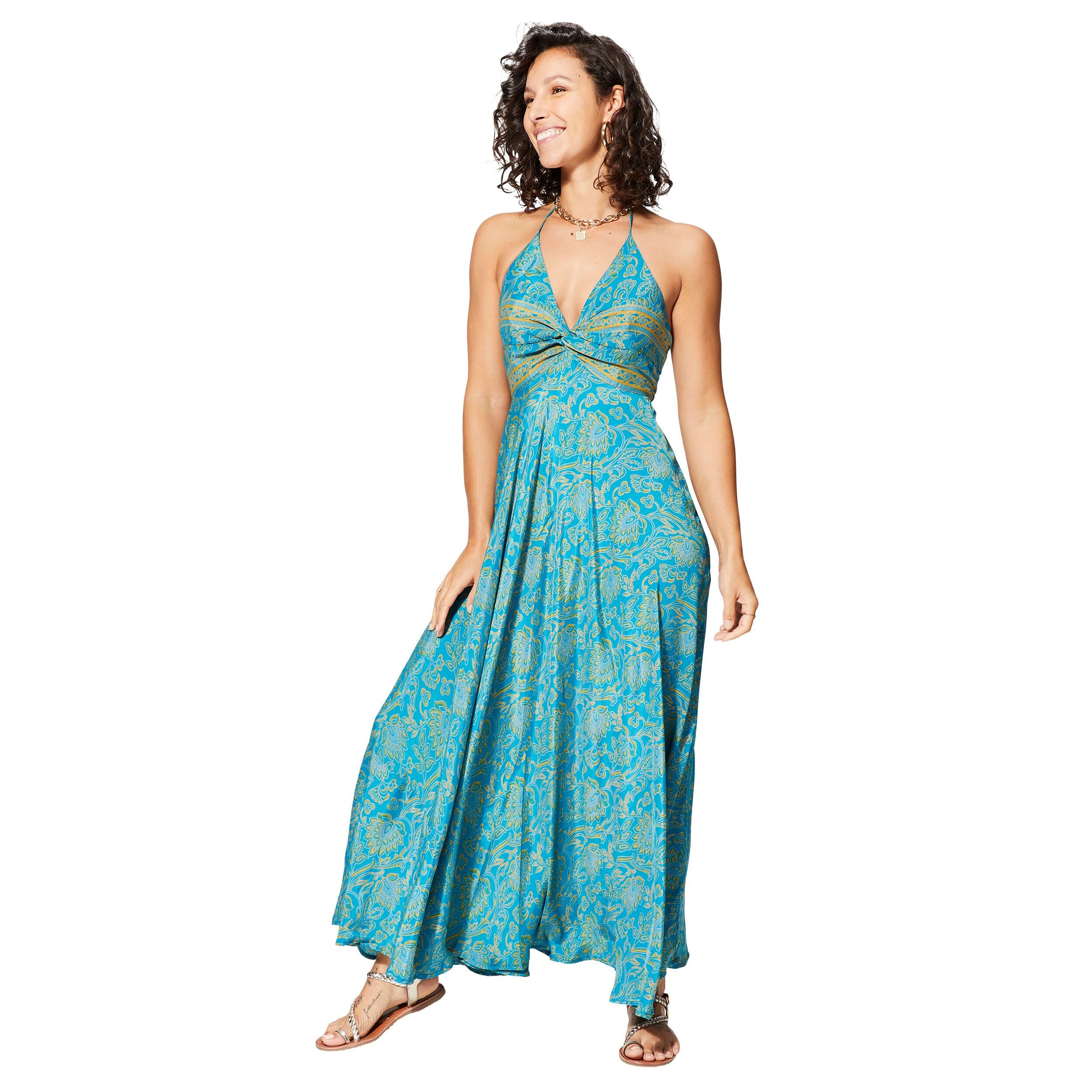 MAXIPA0652C LANGES ÄRMELLOSES SOMMERKLEID