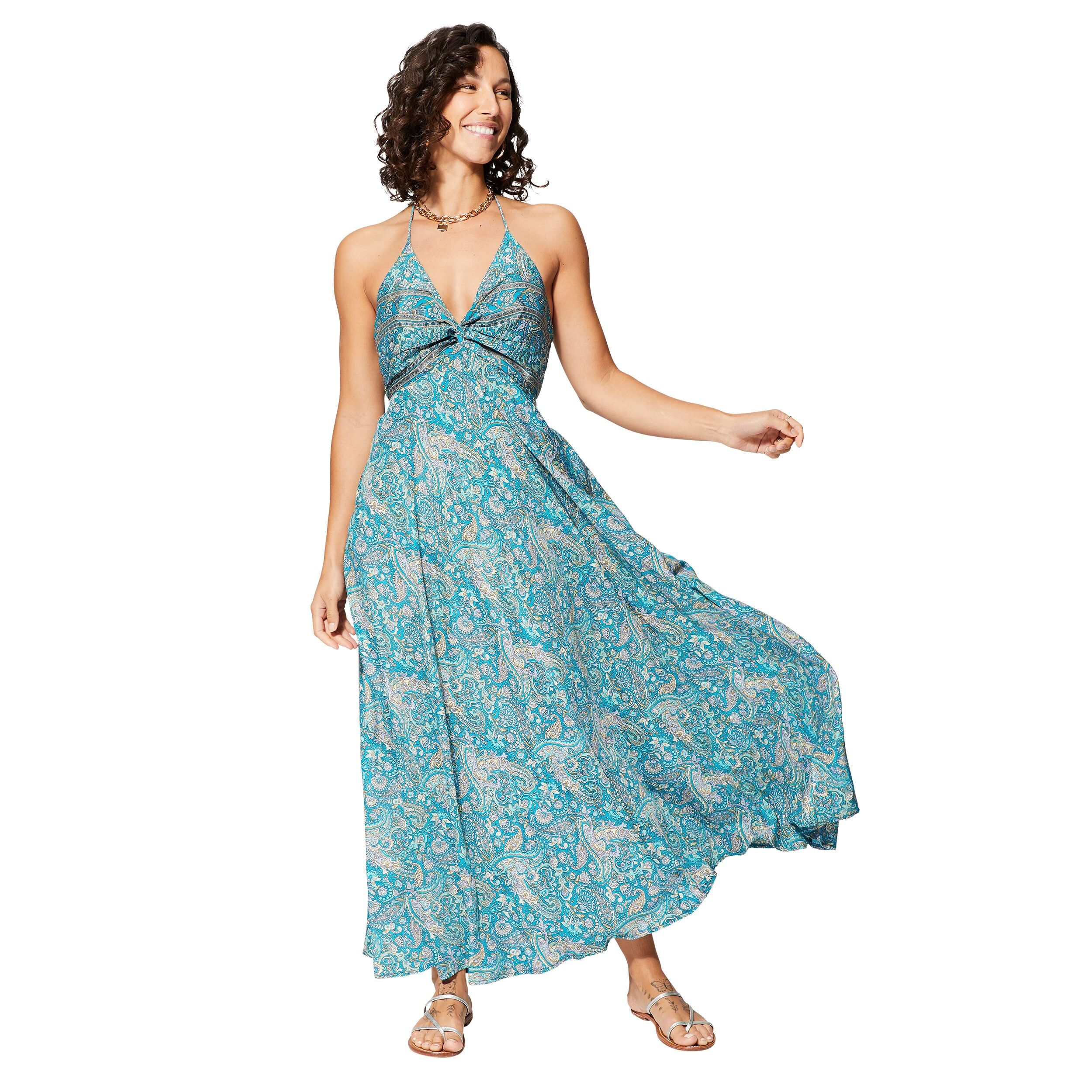 MAXIPA0652D LANGES ÄRMELLOSES SOMMERKLEID