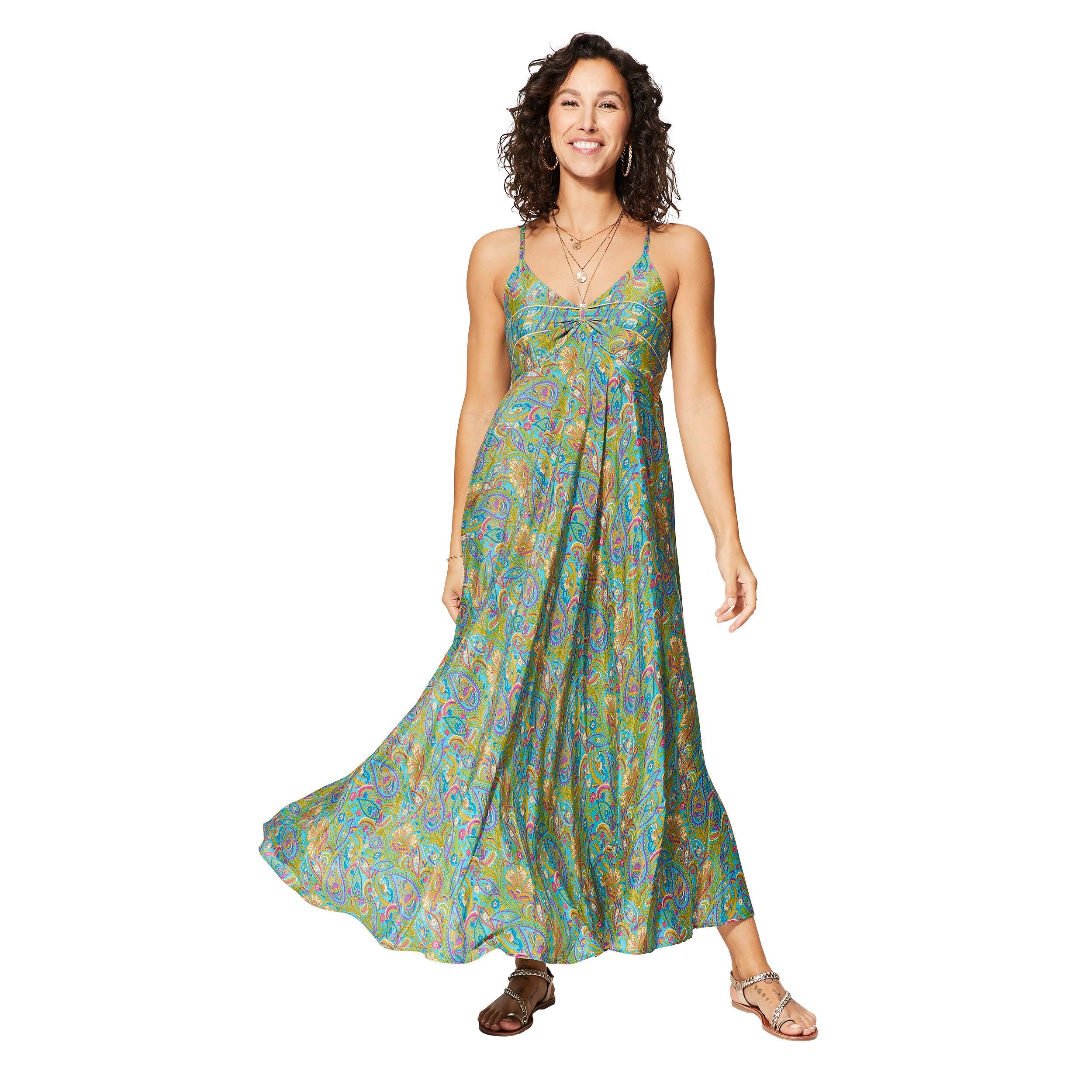 MAXIPA0655E LANGES ÄRMELLOSES SOMMERKLEID