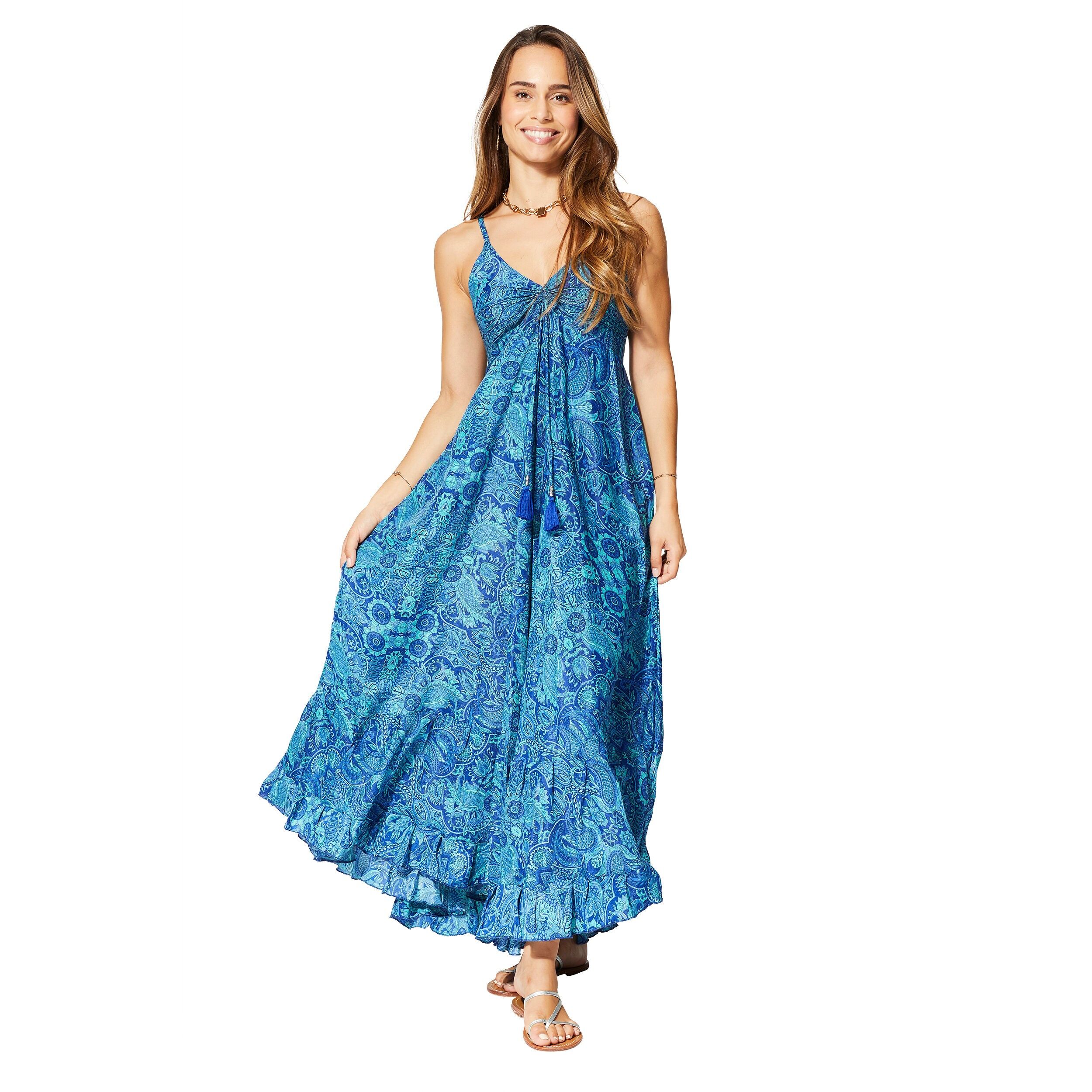 MAXIPA0654F LANGES ÄRMELLOSES SOMMERKLEID