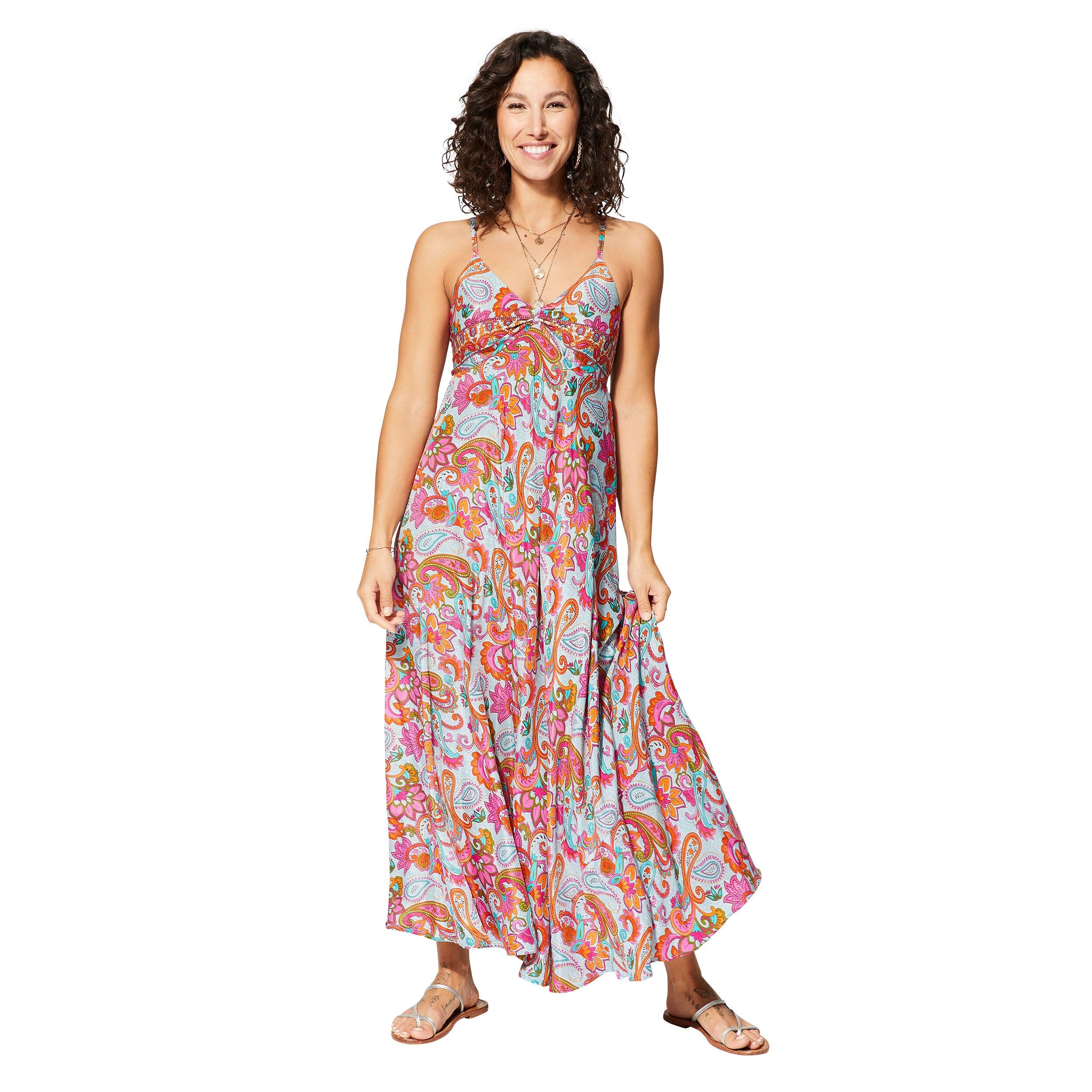 MAXIPA0655G LANGES ÄRMELLOSES SOMMERKLEID