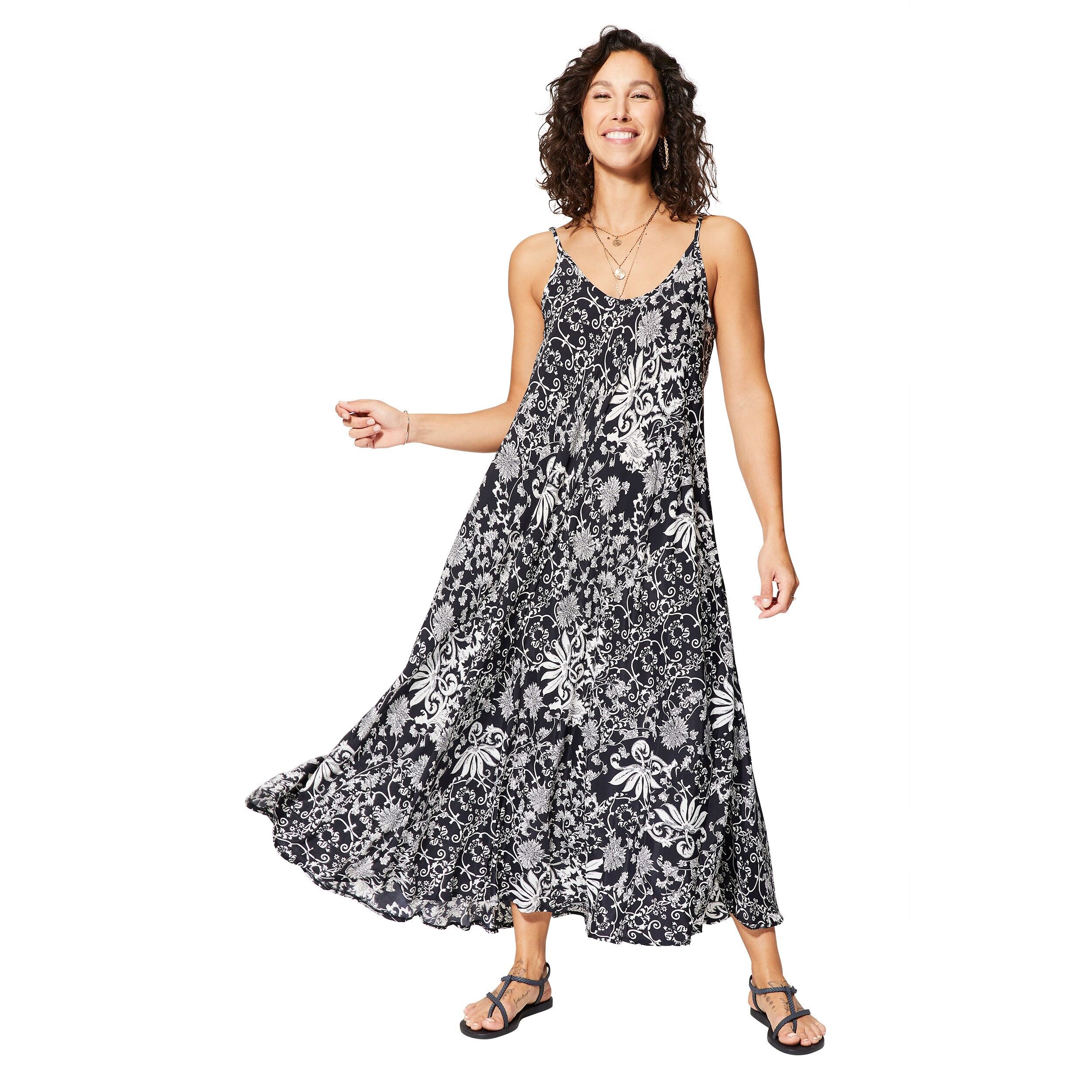 MAXIPA0656A LANGES ÄRMELLOSES SOMMERKLEID