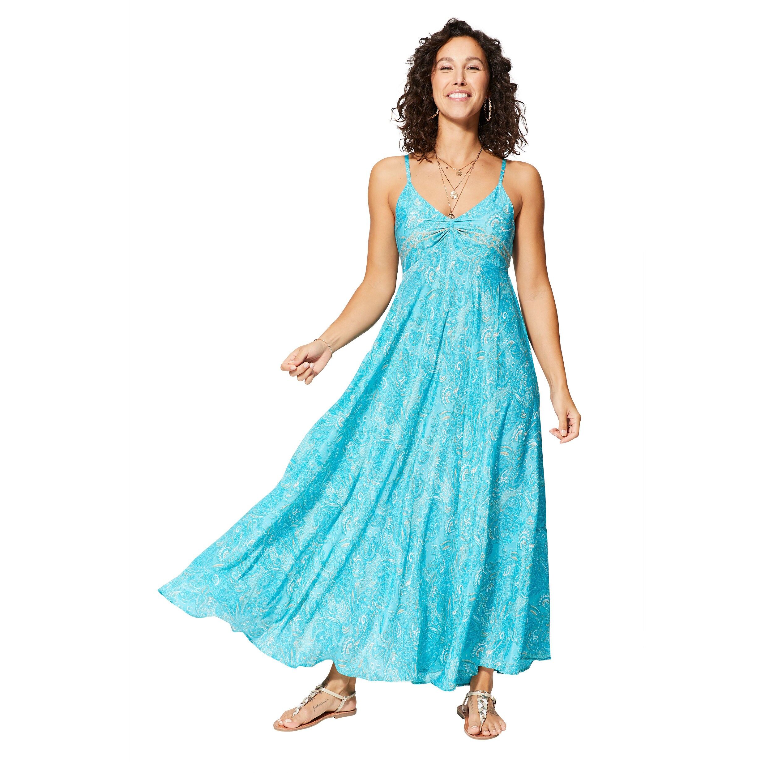 MAXIPA0655F LANGES ÄRMELLOSES SOMMERKLEID