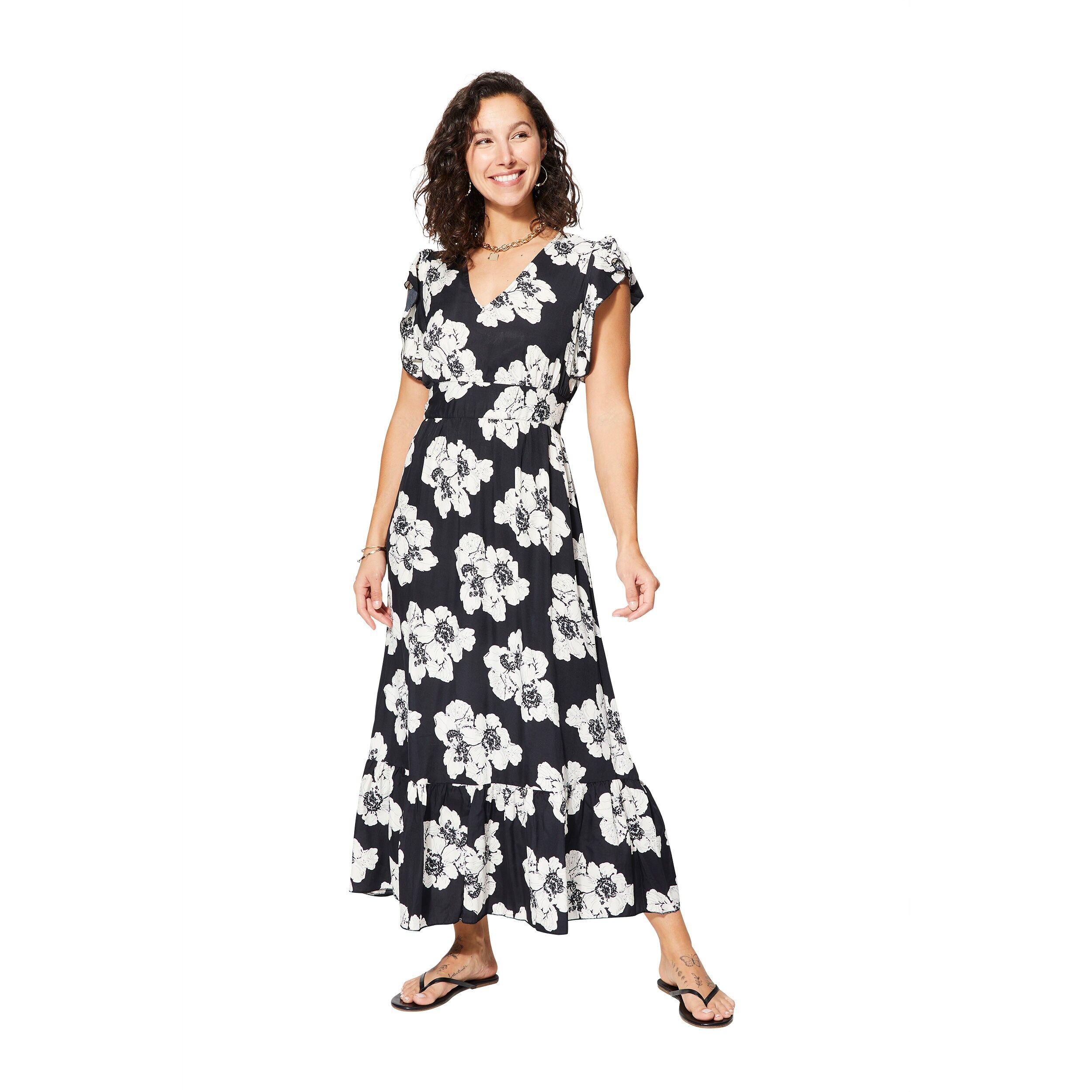 ROBE ETE LONGUE MANCHES COURTES MAXIPA4010H