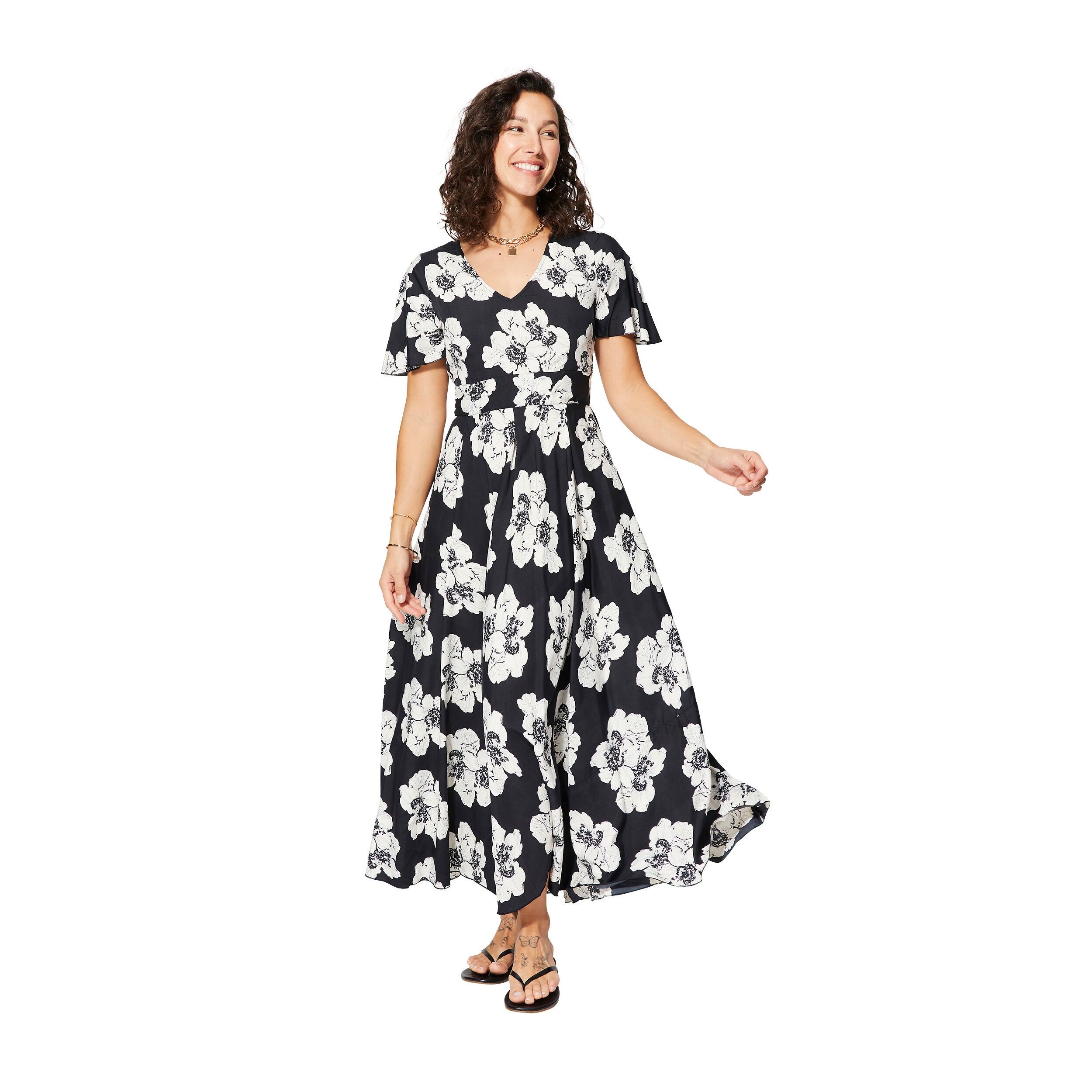 MAXIPA4012G ABITO ESTIVO LUNGO A MANICHE CORTE