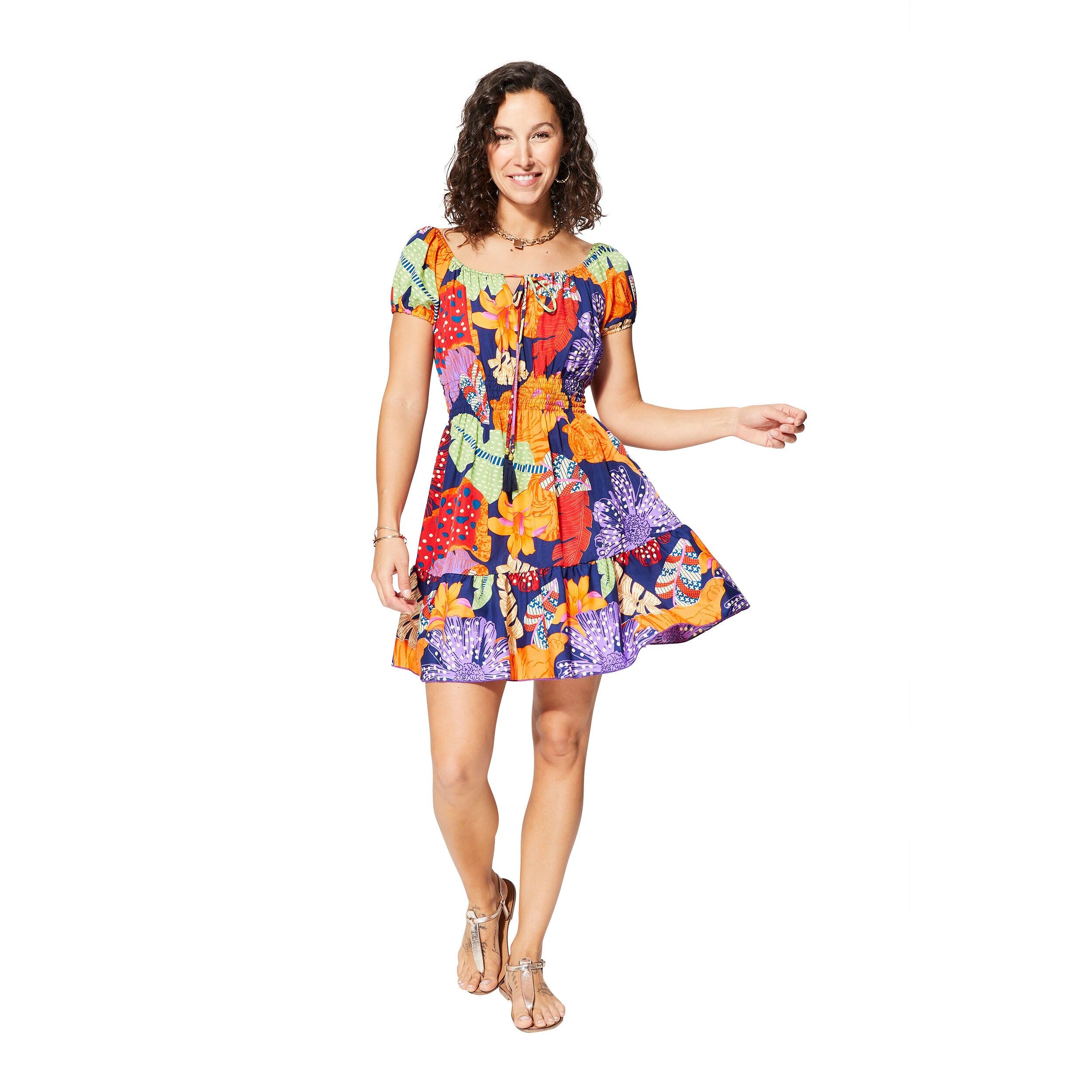 KURZES SOMMERKLEID MIT KURZEN ÄRMELN RLIP4006E