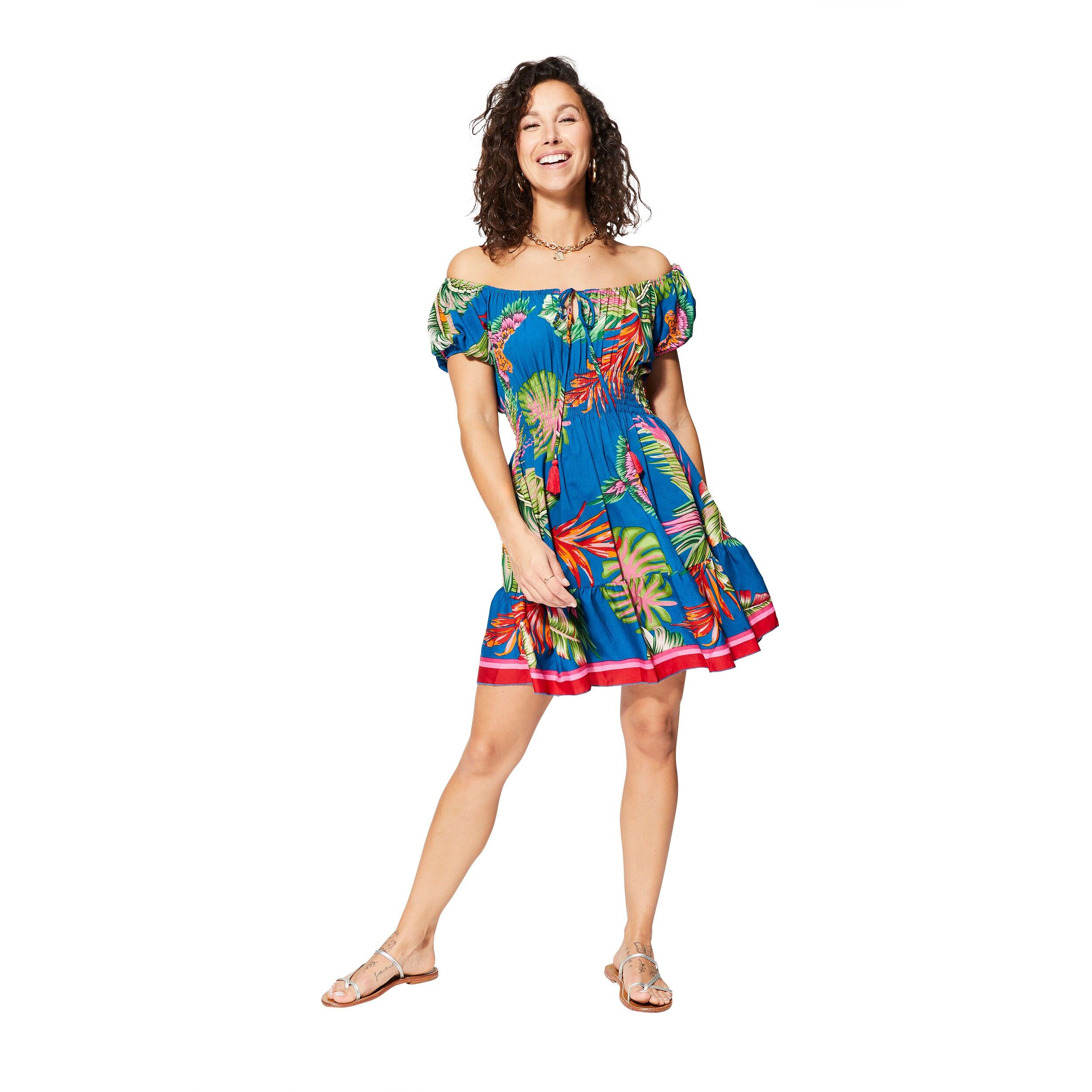 KURZES SOMMERKLEID MIT KURZEN ÄRMELN RLIP4006D