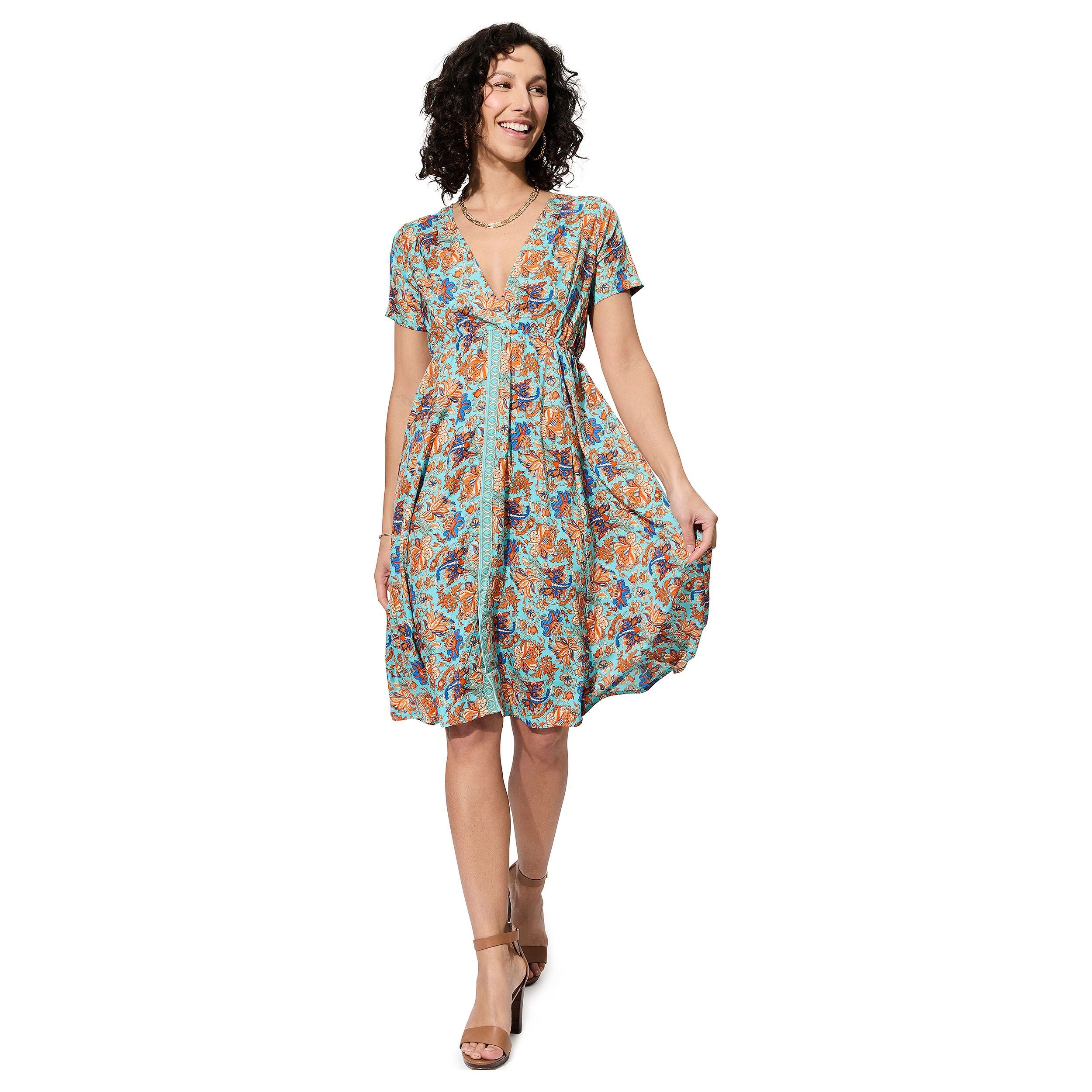 KURZES SOMMERKLEID MIT KURZEN ÄRMELN RLIP4007D