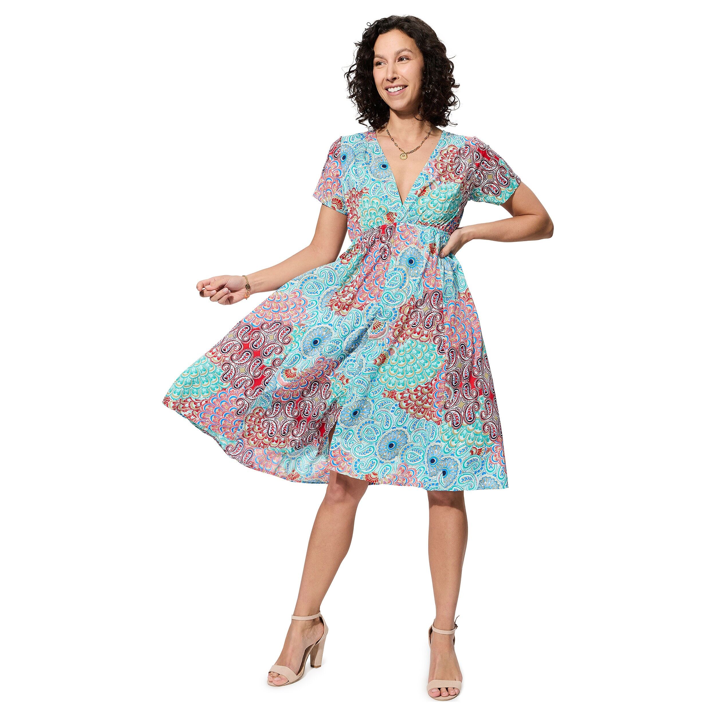 KURZES SOMMERKLEID MIT KURZEN ÄRMELN RLIP4007E