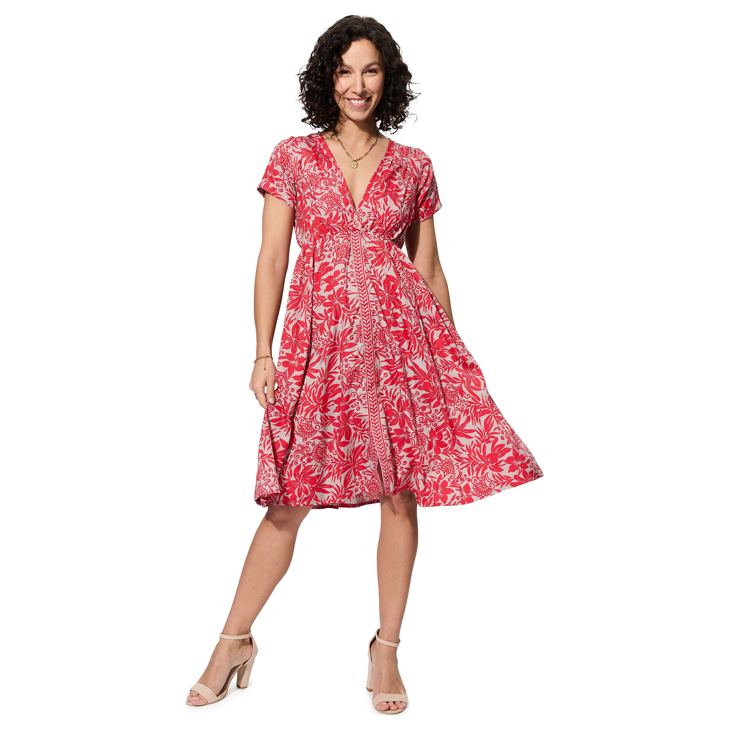 KURZES SOMMERKLEID MIT KURZEN ÄRMELN RLIP4007F