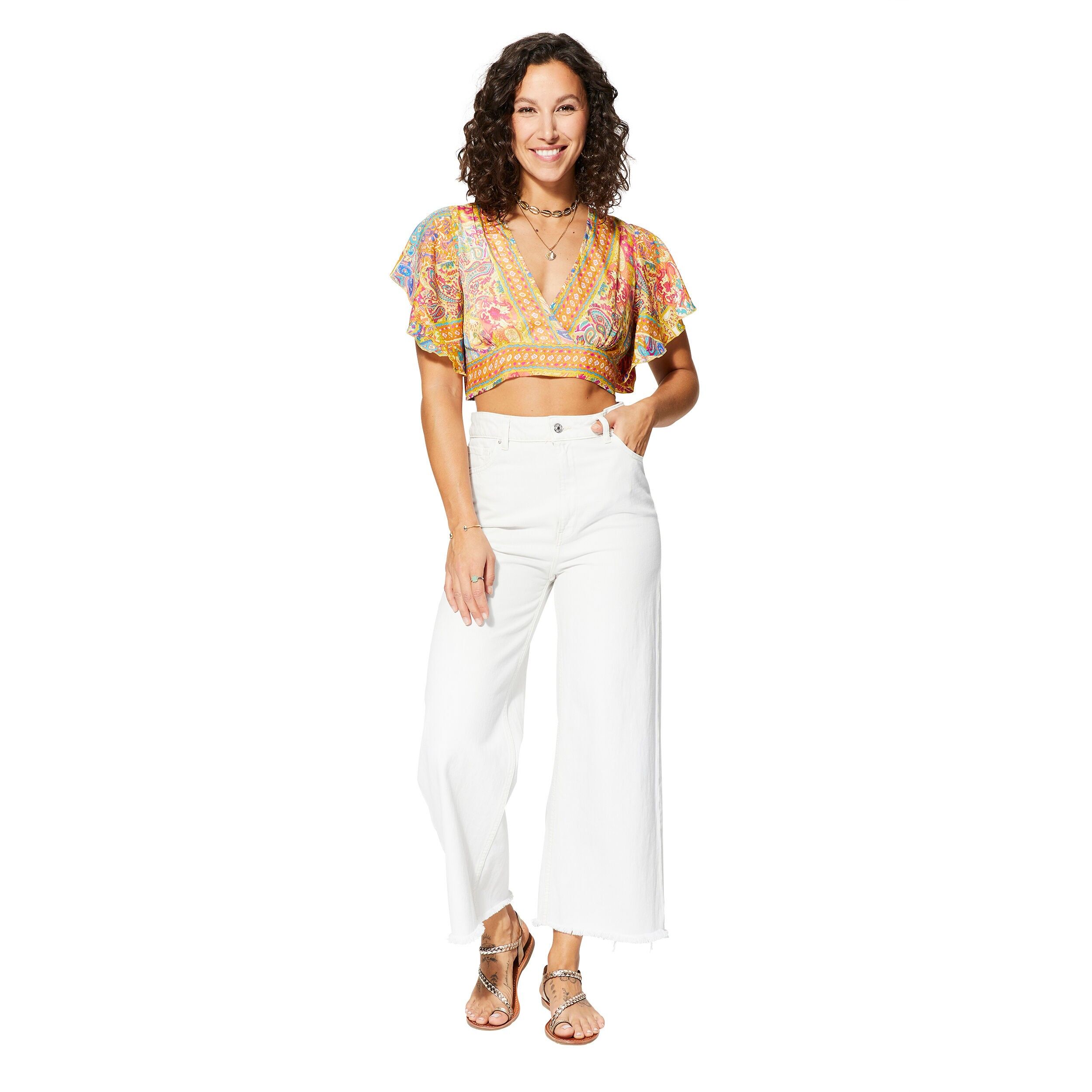 KURZARM SOMMER CROPTOP TIP0055E