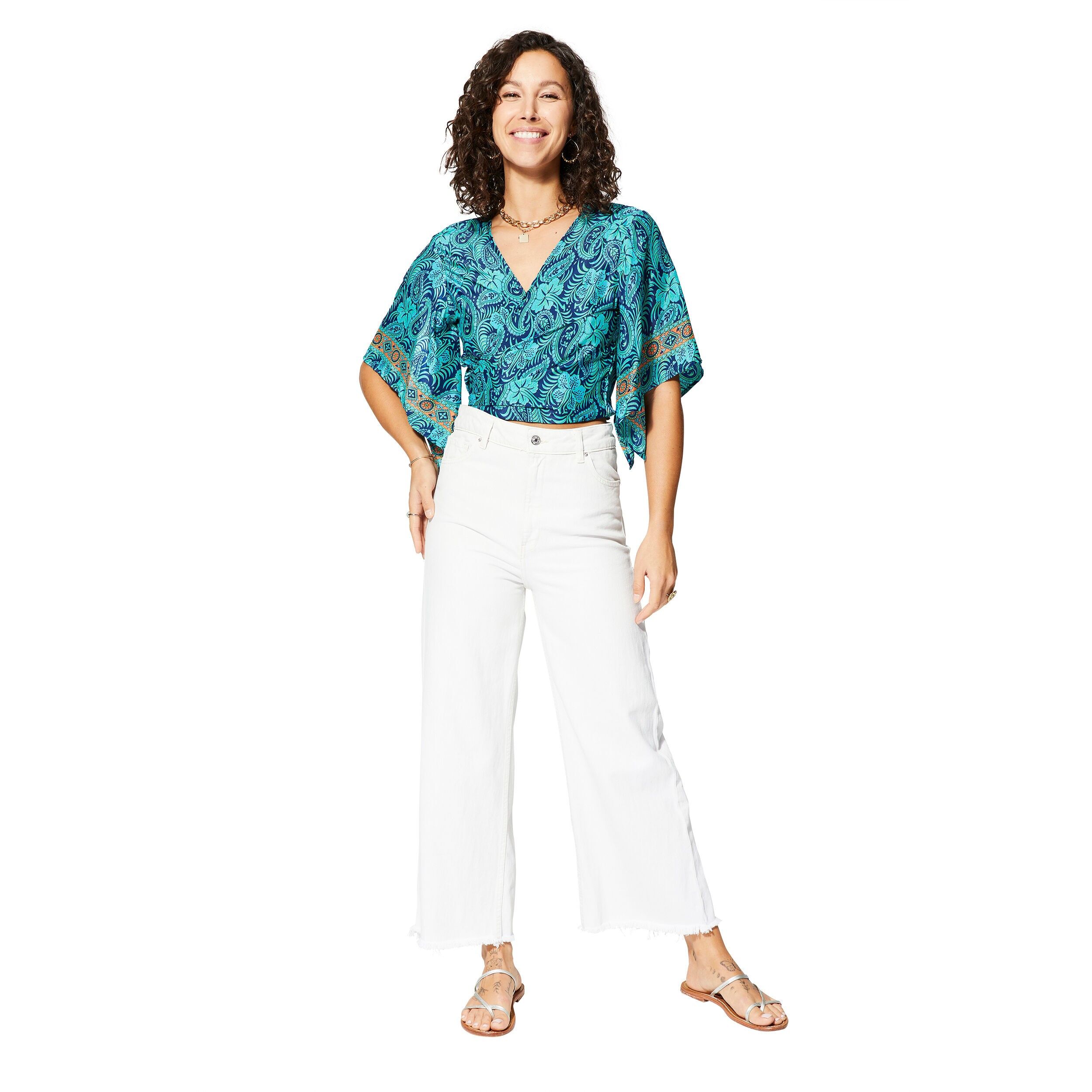 KURZARM SOMMER CROPTOP TIP0056D