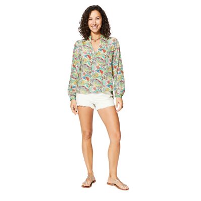 BLUSA ESTIVA CLASSICA A MANICHE LUNGHE TIP0061D