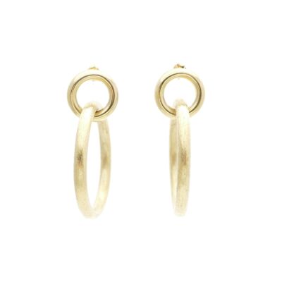 Boucles d'oreilles créoles plaquées or mat