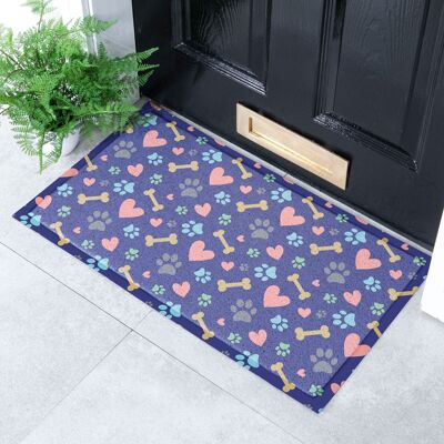 Paws and Bones Dog Doormat Indoor Outdoor Doormat (70 x 40cm)
