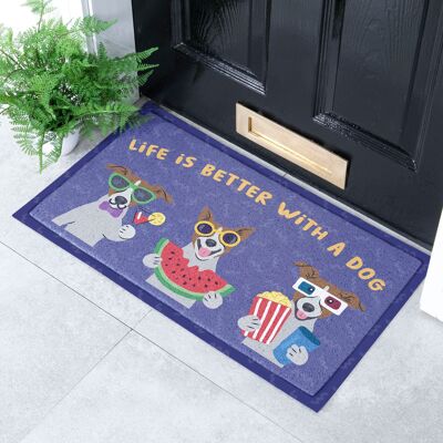 Life Is Better With A Dog Indoor Outdoor Doormat (70 x 40cm)