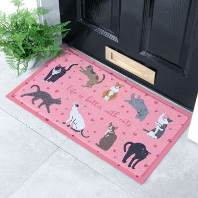 Life Is Better With Cats Indoor Outdoor Doormat (70 x 40cm)
