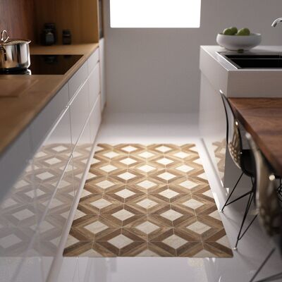 Alfombra de vinilo estilo parquet de 190 x 67 cm