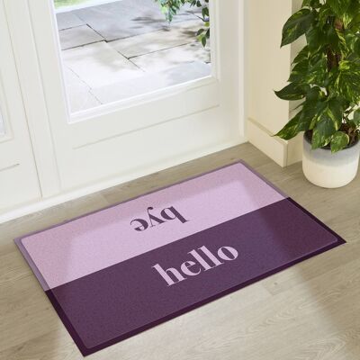 Pink Hello Bye Indoor Outdoor Doormat (90 x 60cm)