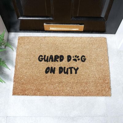 Guard Dog On Duty Doormat (60 x 40cm)