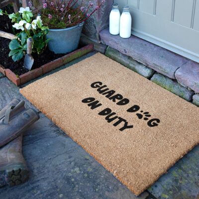Guard Dog On Duty Doormat (90 x 60cm)