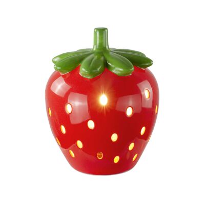 Strawberry ceramic table lamp - Summer fruit trend - Gari