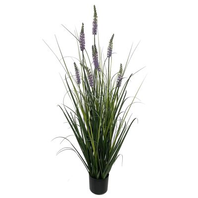Erba di lavanda artificiale da 125 cm con vaso