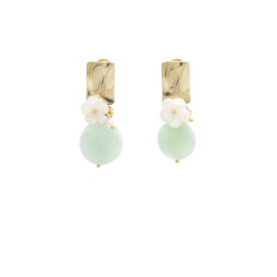 Pendientes Angeline de Oro con Flor de Nácar