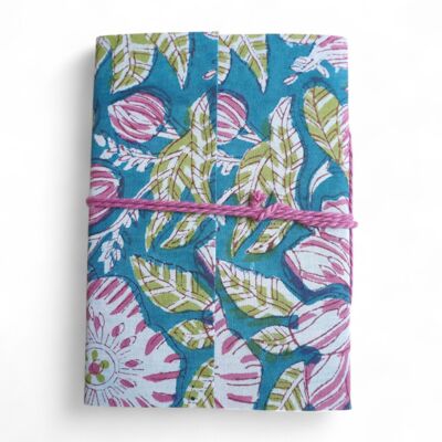 Carnet recouvert de tissu imprimé "Garden"