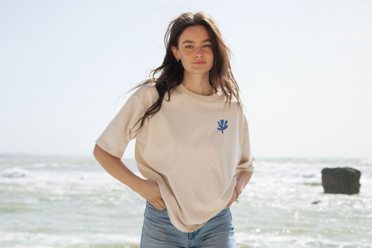 Marine Garden Oversize-T-Shirt für Damen