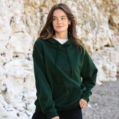 Felpa con cappuccio in cotone biologico da donna con tasca a marsupio