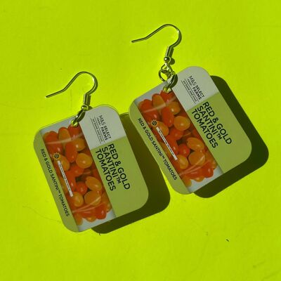 Pendientes Tomates Santini Rojos y Dorados