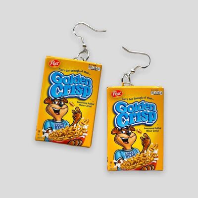 Boucles d'oreilles dorées croustillantes