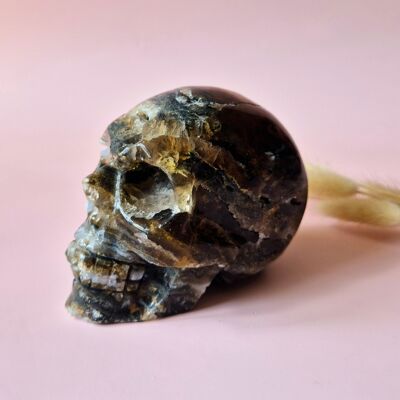 XXL Gemstone Druzy Skull Fluorite Skull - #3 926gram