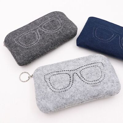 green-goose Felt Glasses Case - 14x7 cm