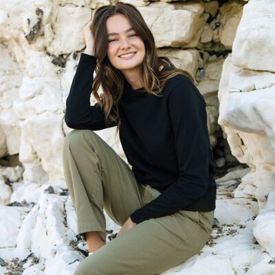 T-shirt épais à manches longues pour femme