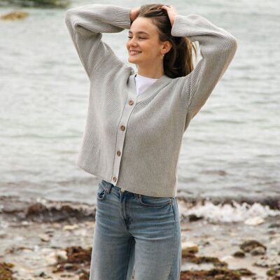 Cardigan lavorato a maglia da donna