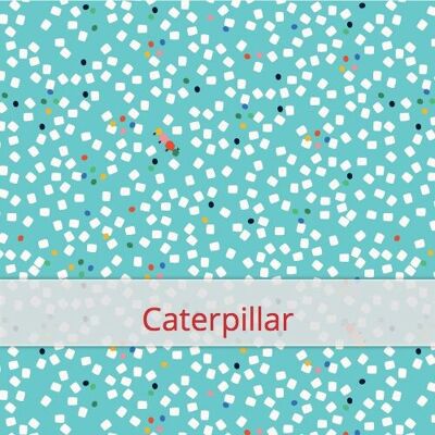 Bolsa reutilizable para baguette, 60 cm x 16 cm, tela de algodón, estampado: Oruga