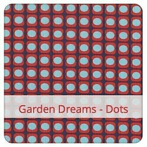 Borsa riutilizzabile per baguette, 60 cm x 16 cm, tessuto di cotone, motivo: Garden Dreams - Dots