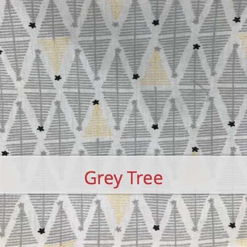 Borsa baguette riutilizzabile, 60 cm x 16 cm, tessuto di cotone, motivo: Grey Tree